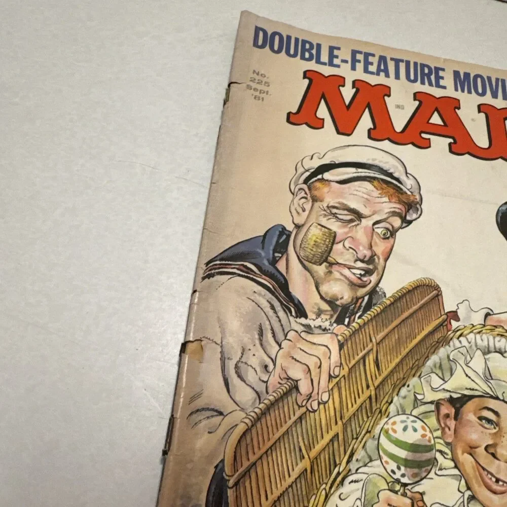 Vintage Mad Magazine No. 225 Sept 1981 Double-Feature Movie Issue Popeye States